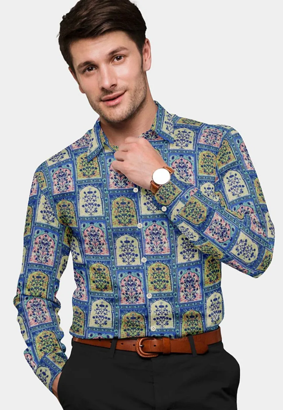 Cotton Shirt in Blue