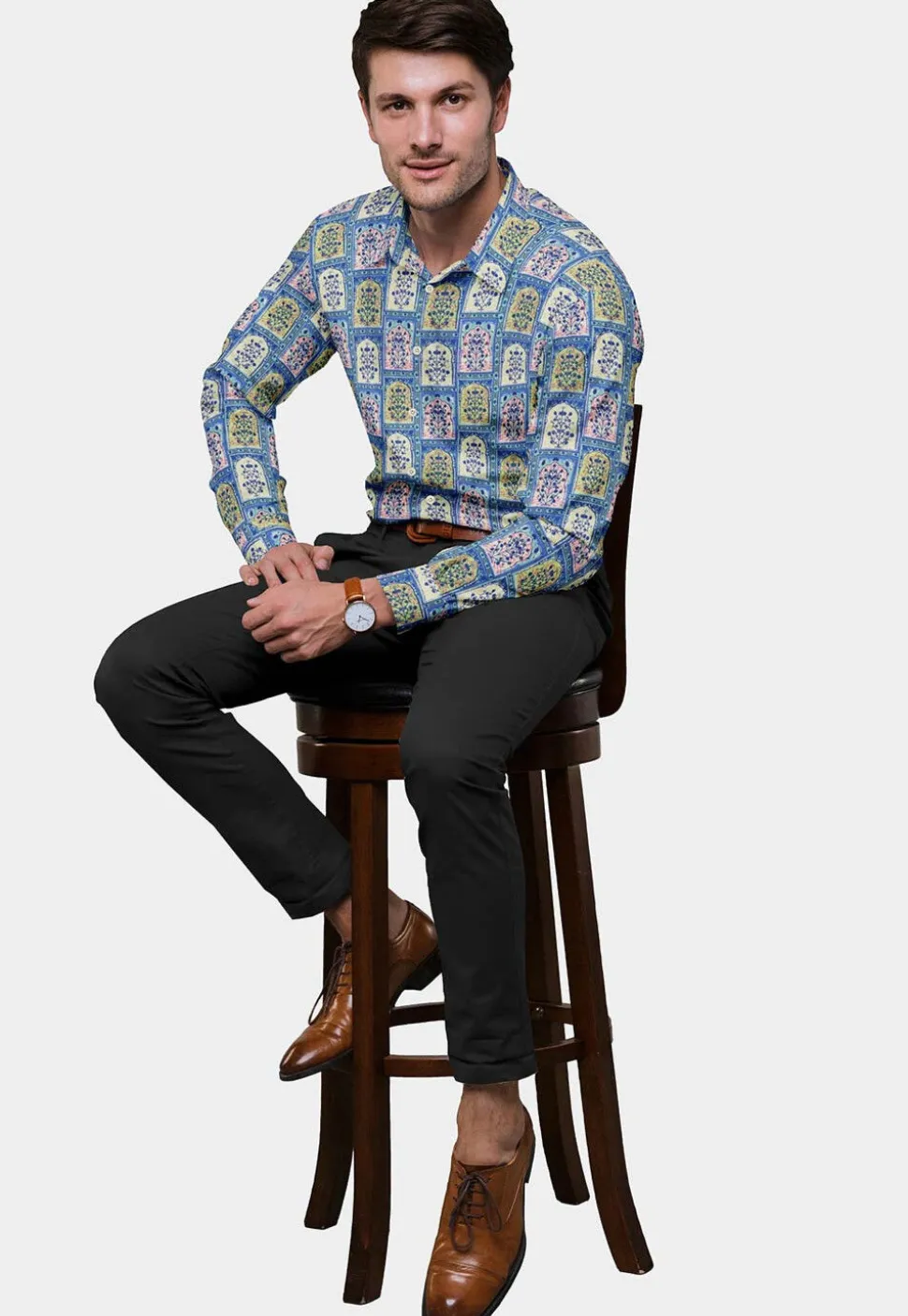 Cotton Shirt in Blue