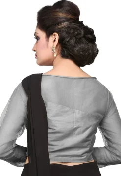 Cotton Silk Blouse in Grey
