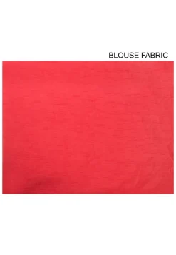 Dabu Printed Chanderi Cotton Saree in Red