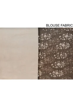 Dabu Printed Chanderi Cotton Saree in Brown