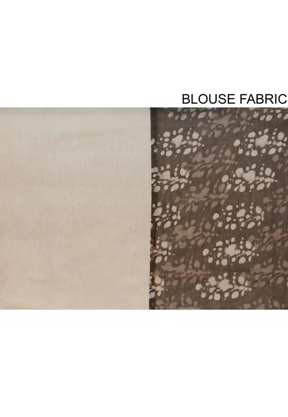 Dabu Printed Chanderi Cotton Saree in Brown