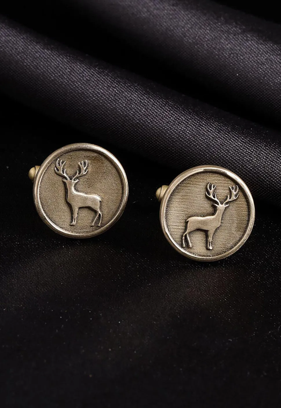 Daring Deer Metallic Cufflink Pair