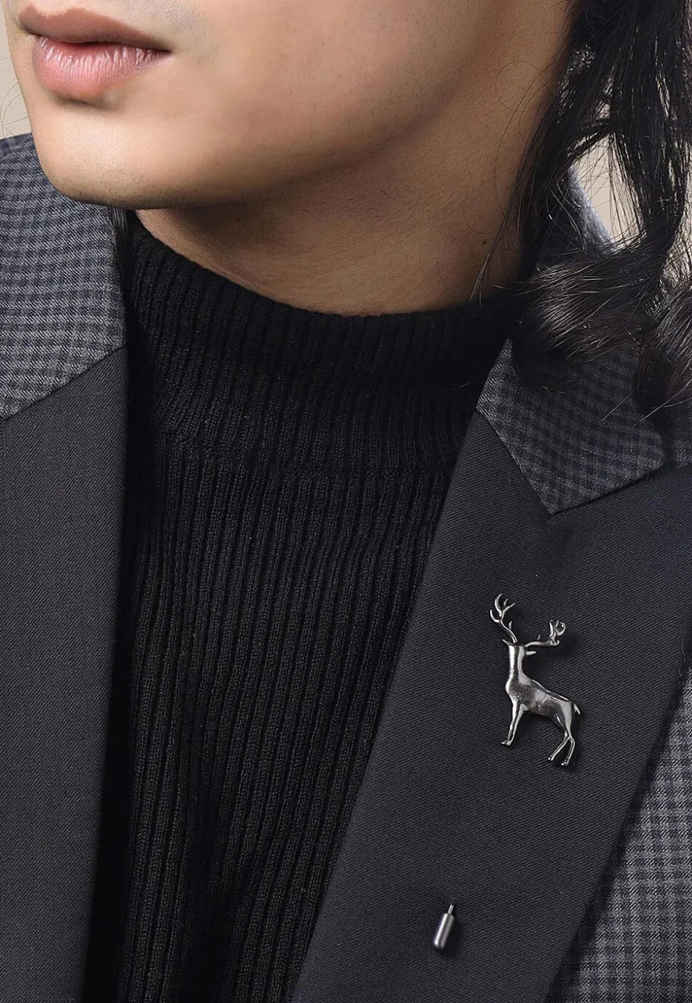 Daring Deer Metallic Lapel Pin