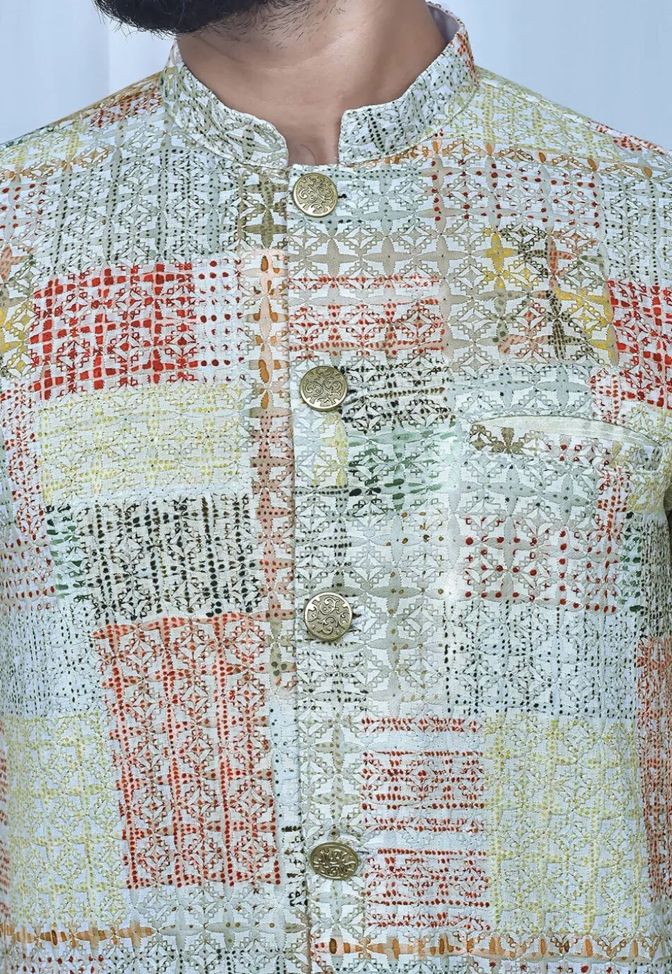Digital Printed Art Silk Dhoti Kurta in Multicolor