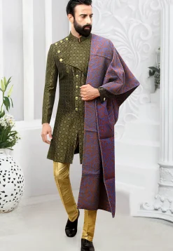 Digital Printed Art Silk Dupatta in Indigo Blue