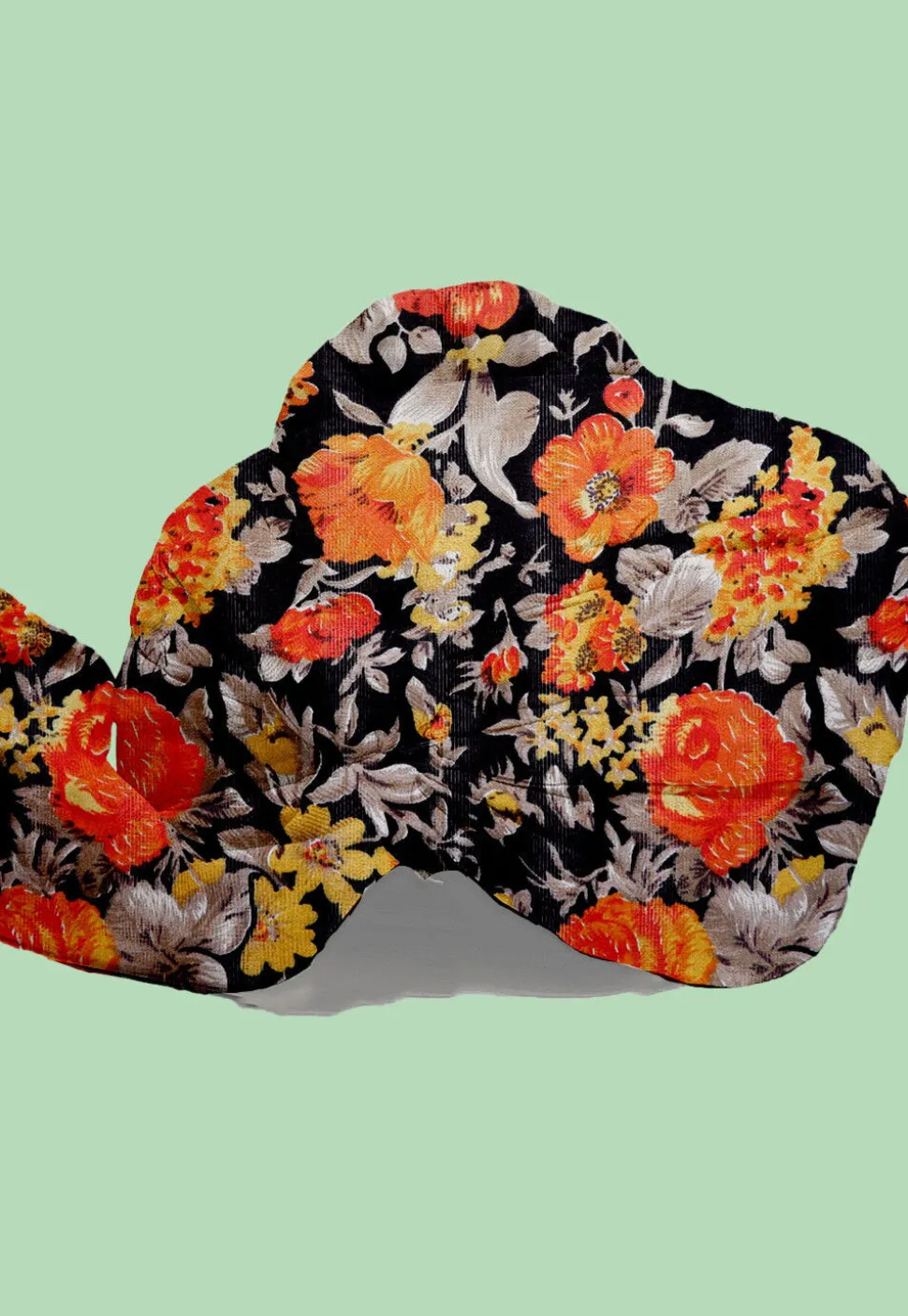 Digital Printed Bhagalpuri Silk Kids Turban in Black
