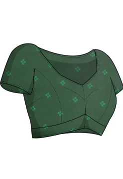 Digital Printed Chiffon Saree in Green