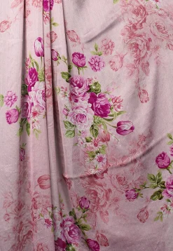 Digital Printed Chiffon Saree in Lilac