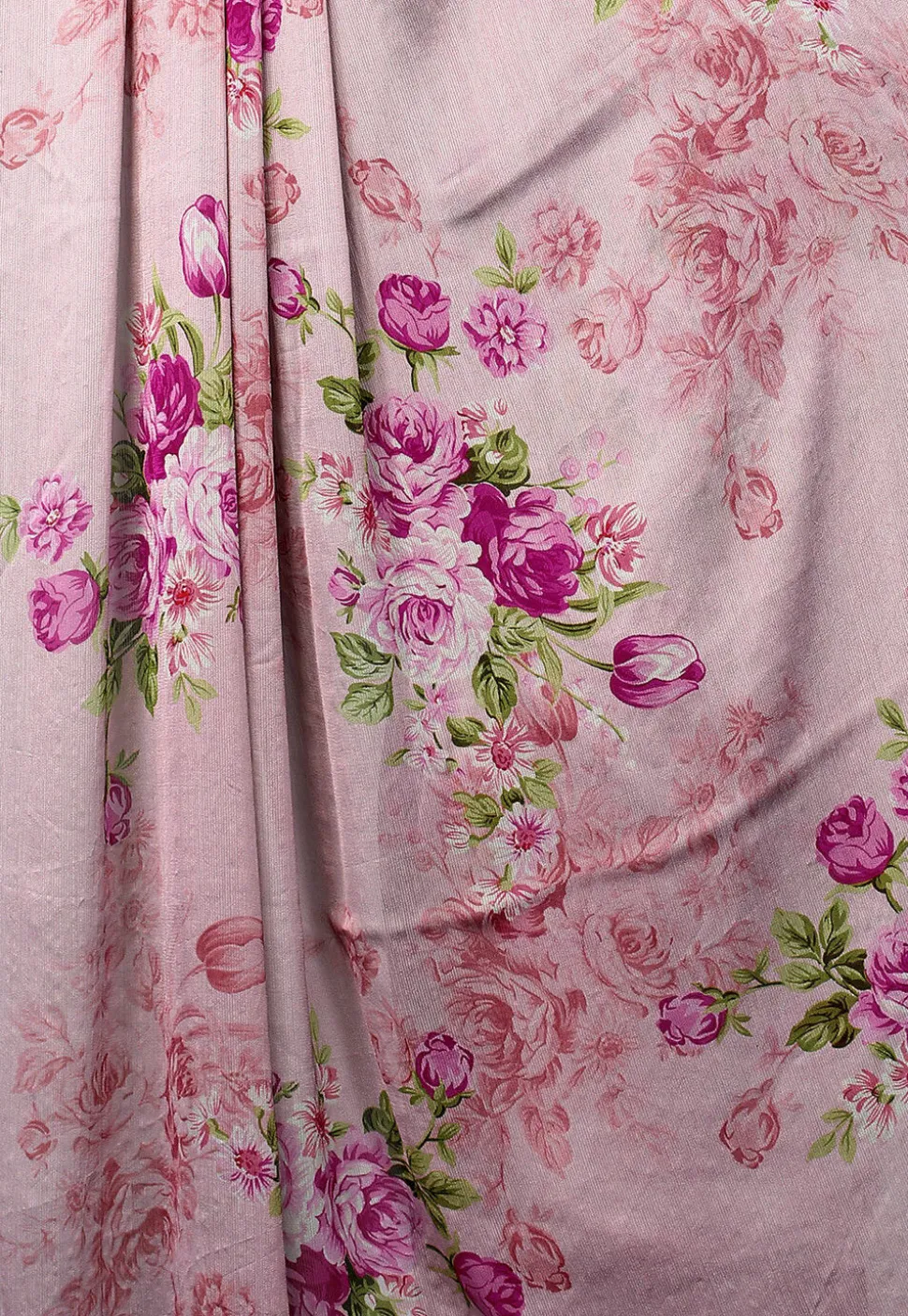 Digital Printed Chiffon Saree in Lilac