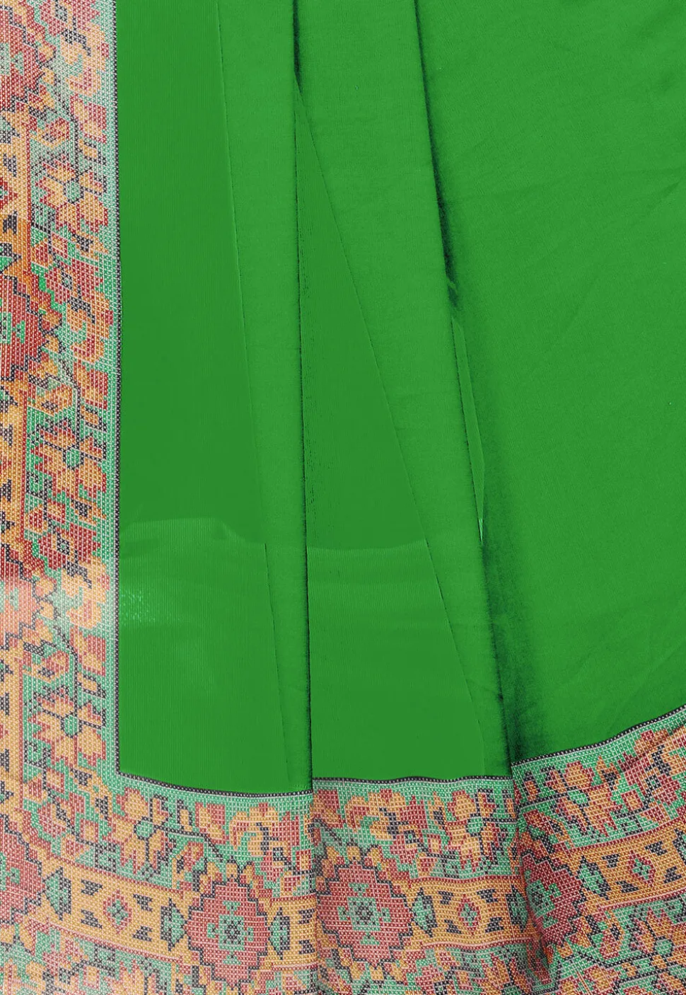 Digital Printed Chiffon Saree in Light Green