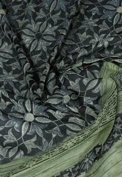 Digital Printed Chiffon Saree in Black