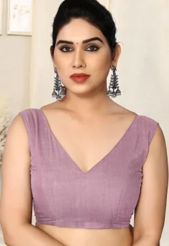 Digital Printed Chiffon Saree in Light Purple