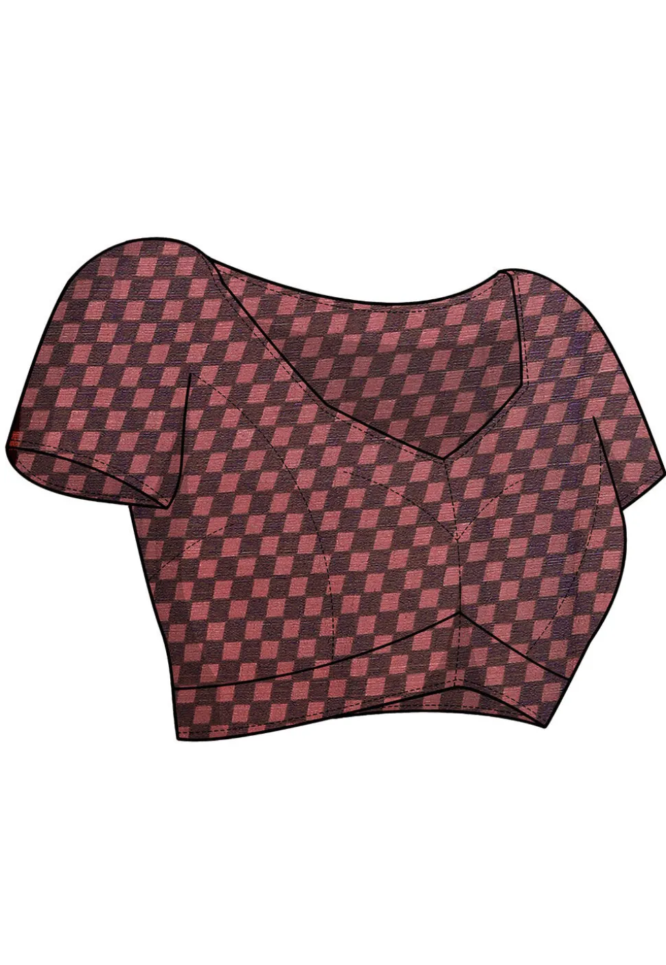 Digital Printed Chiffon Saree in Maroon