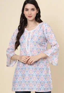 Digital Printed Cotton Kurti in Multicolor