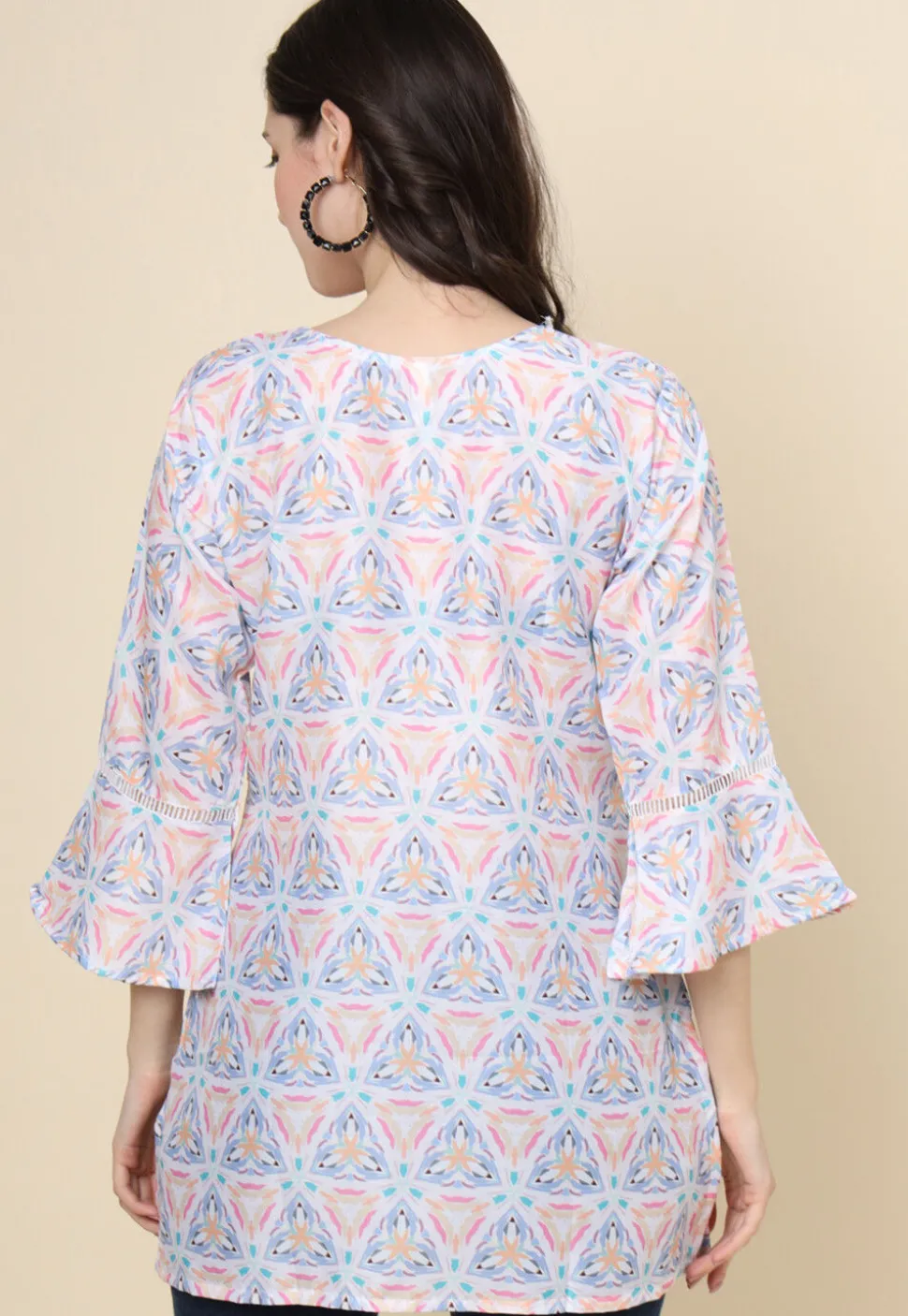 Digital Printed Cotton Kurti in Multicolor