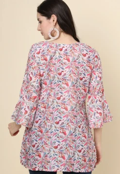 Digital Printed Cotton Kurti in Multicolor