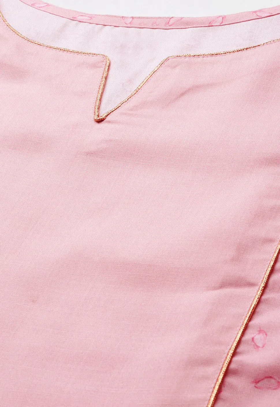 Digital Printed Cotton Straight Kurta Set in Pink