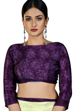 Digital Printed Crepe Saree in Multicolor
