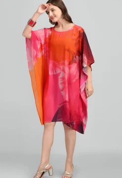 Digital Printed Georgette Kaftan in Multicolor