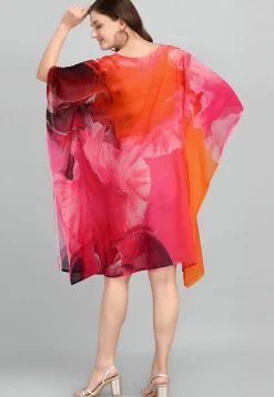 Digital Printed Georgette Kaftan in Multicolor