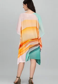 Digital Printed Georgette Kaftan in Multicolor