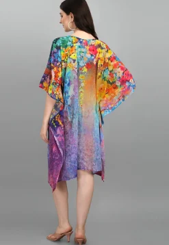 Digital Printed Georgette Kaftan in Multicolor