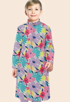 Digital Printed Modal Satin Kurta in Multicolor