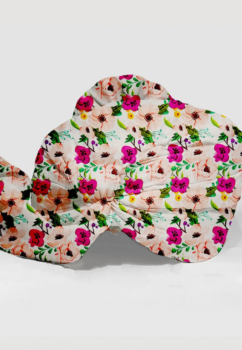 Digital Printed Modal Satin Unisex Turban in Peach