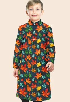 Digital Printed Modal Satin Kurta in Navy Blue
