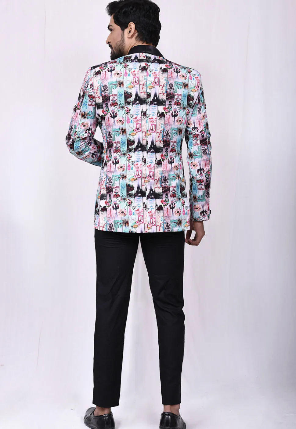 Digital Printed Polyester Blazer in Multicolour