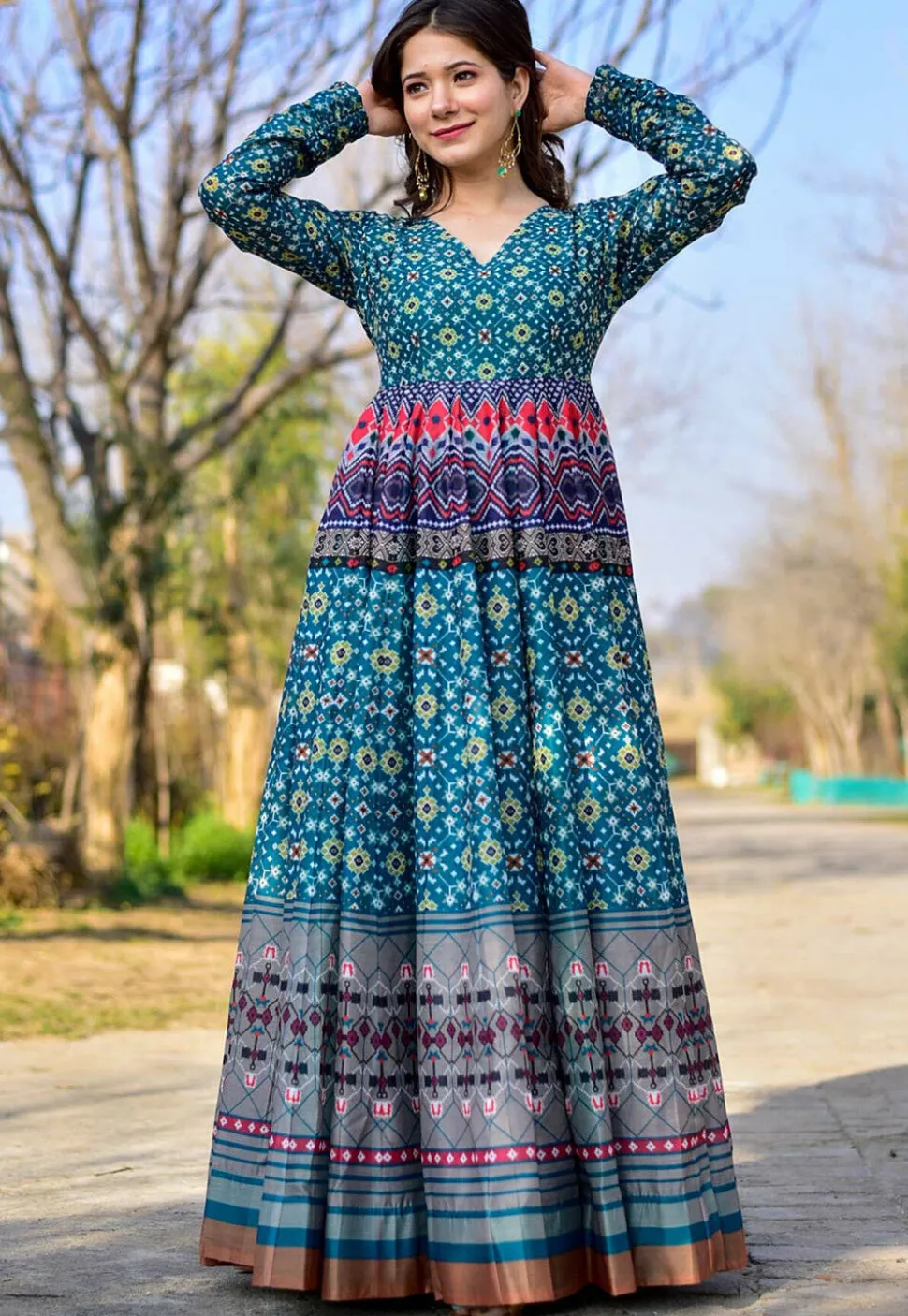 Digital Printed Pure Cotton in Blue
