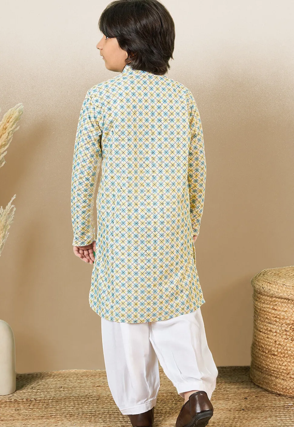 Digital Printed Pure Cotton Kurta Set in Multicolor