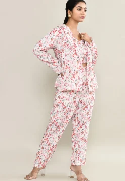 Digital Printed Pure Cotton Co Ord Set in Multicolor
