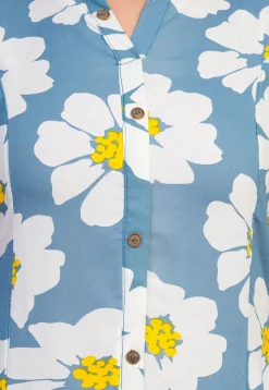 Digital Printed Rayon Co Ord Set in Blue