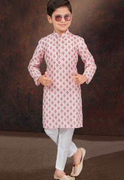 Digital Printed Rayon Kurta Set in Yellow