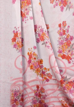 Digital Printed Satin Chiffon Saree in Light Purple