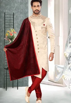 Digital Printed Velvet Dupatta in Maroon