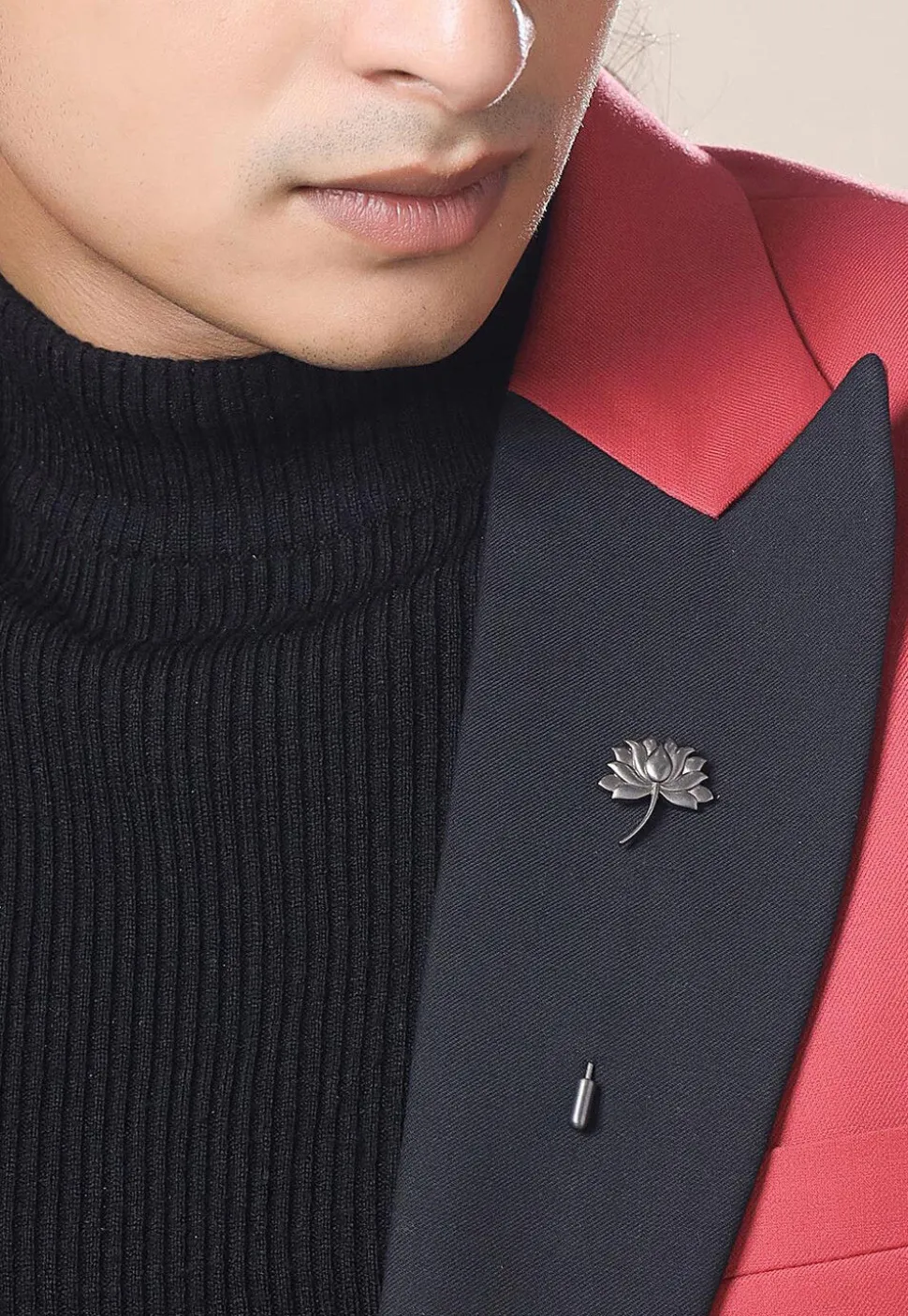 Divine Lotus Metallic Lapel Pin