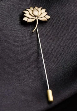 Divine Lotus Metallic Lapel Pin