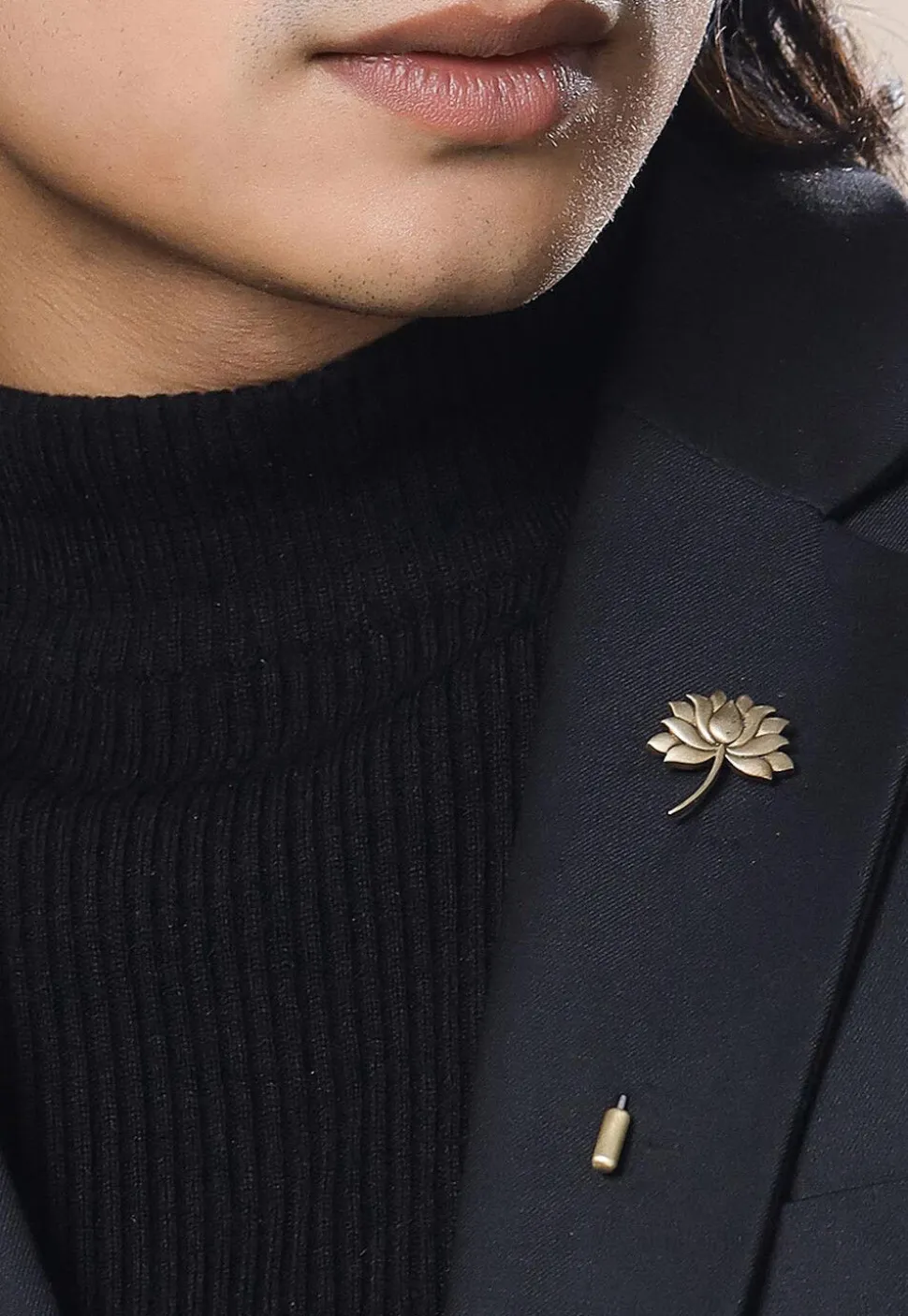 Divine Lotus Metallic Lapel Pin