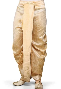 Dupion Silk Dhoti in Beige