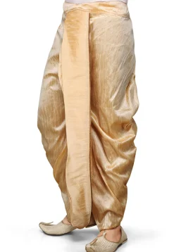 Dupion Silk Dhoti in Beige