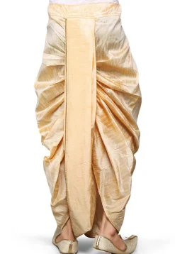 Dupion Silk Dhoti in Beige