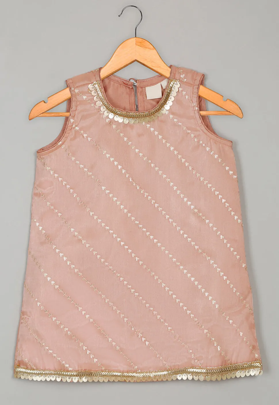 Embellished Art Silk Punjabi Suit in Peach