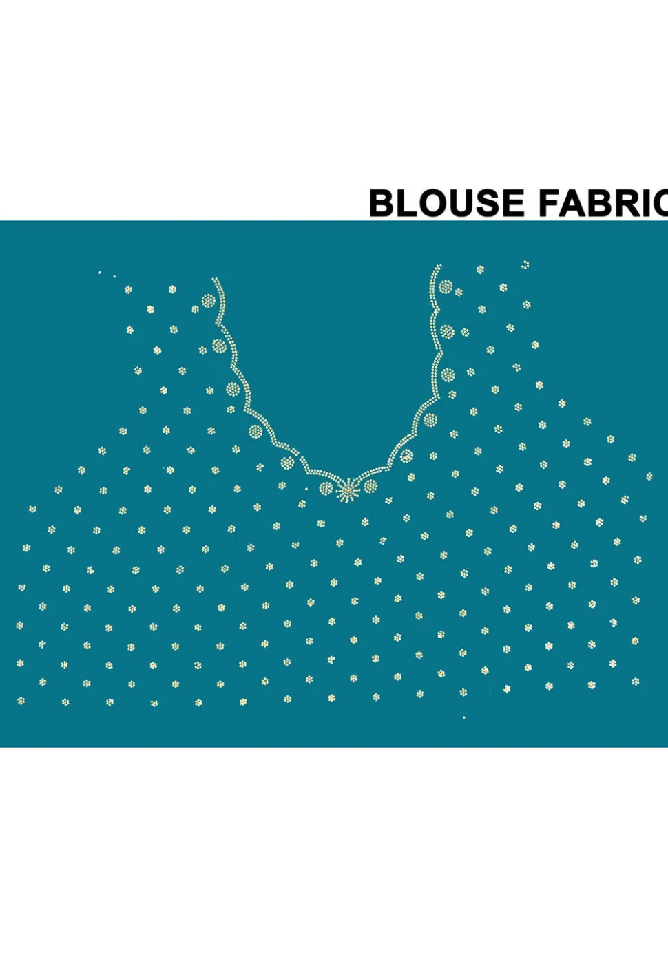 Embellished Chiffon Saree in Teal Blue