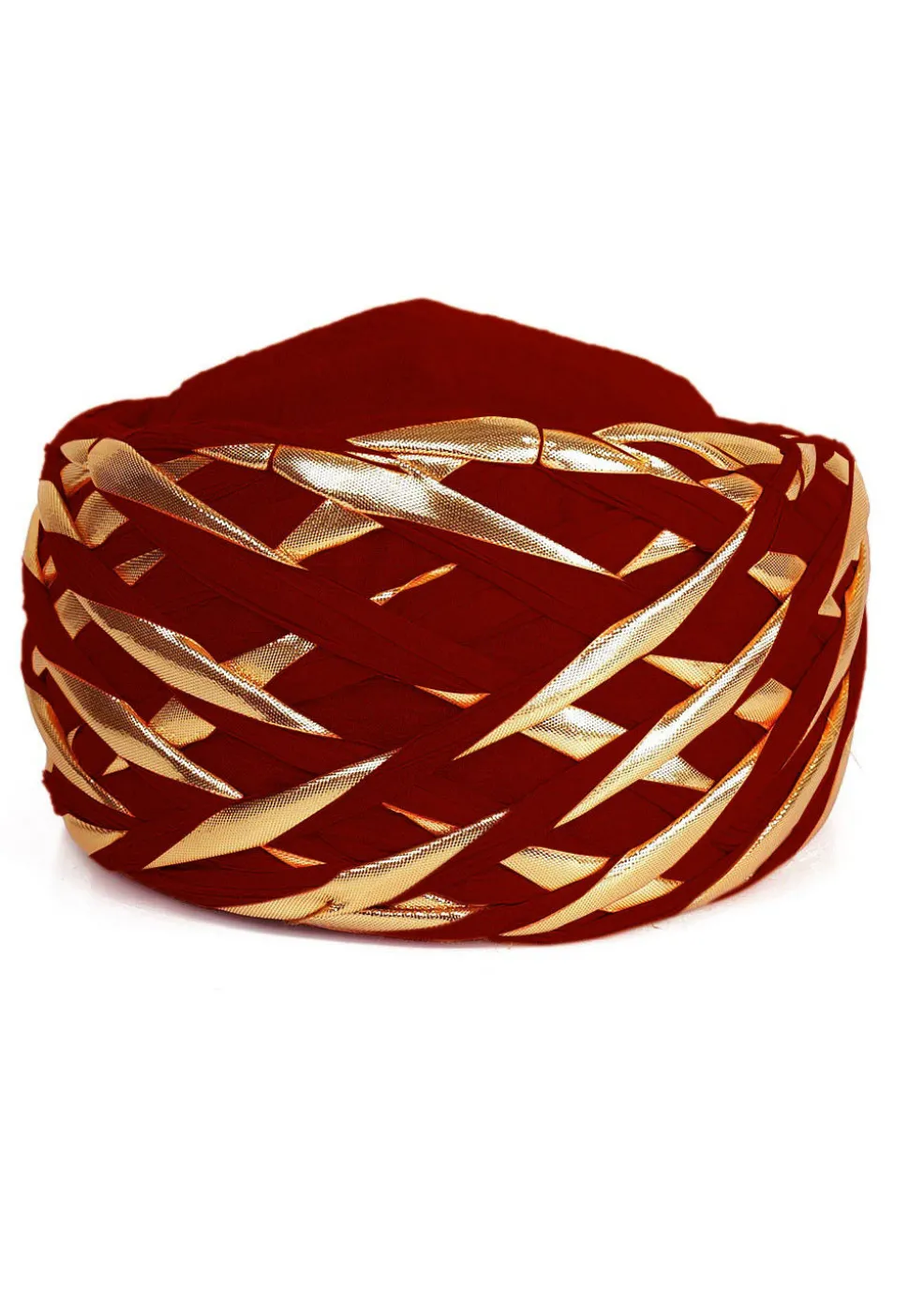 Embellished Cotton Turban in Red