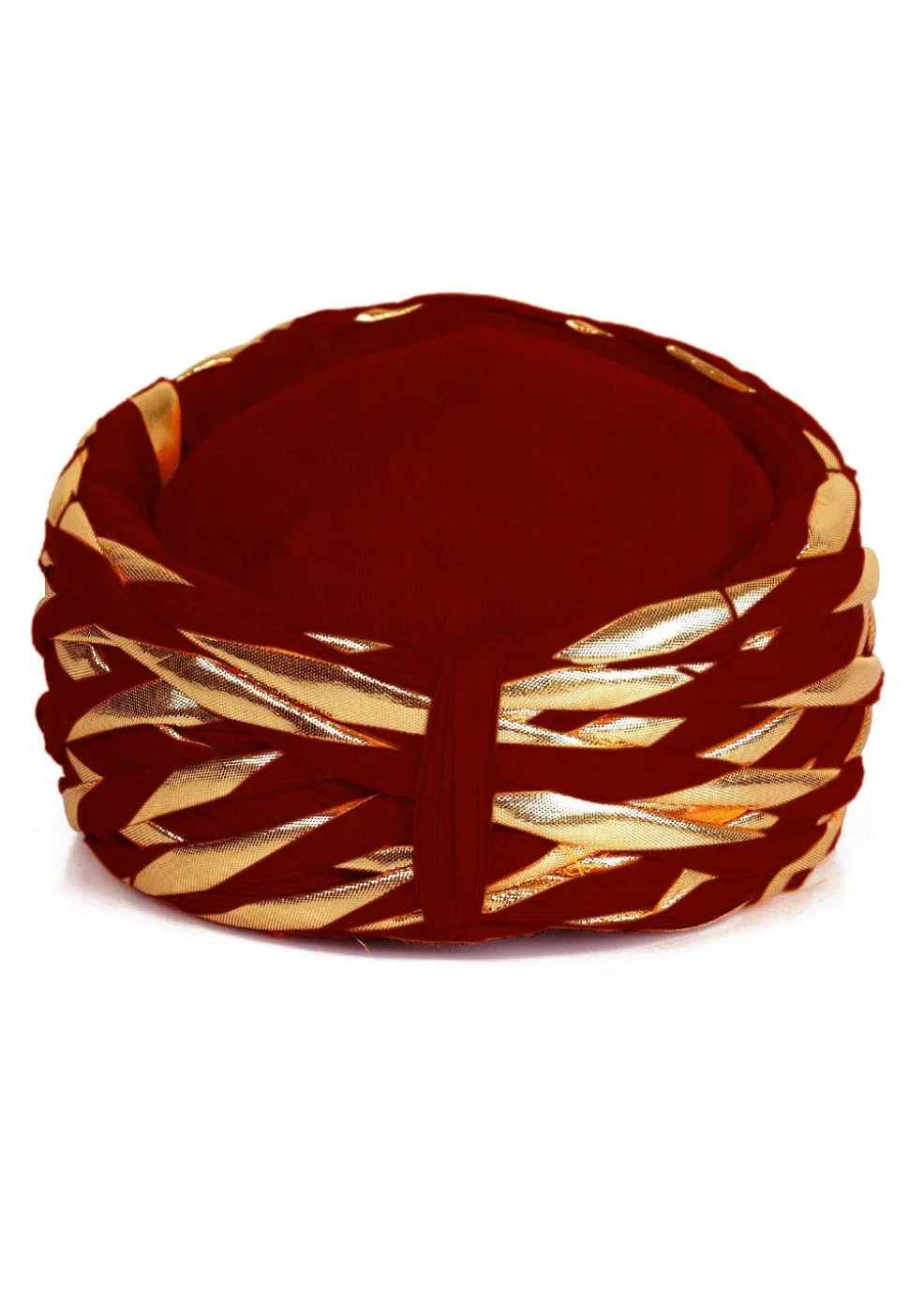 Embellished Cotton Turban in Red