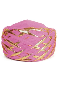 Embellished Cotton Turban in Pink
