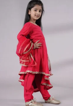 Embellished Shantoon Punjabi Suit in Pink